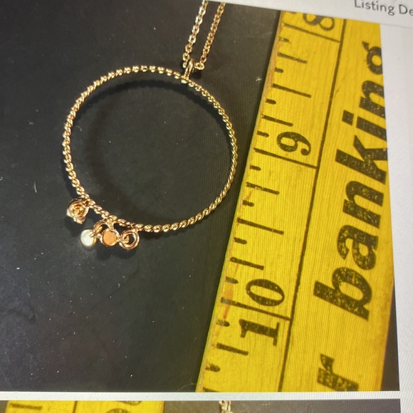 14k GP Levi double 2 necklace circle & Y - Picture 9 of 15